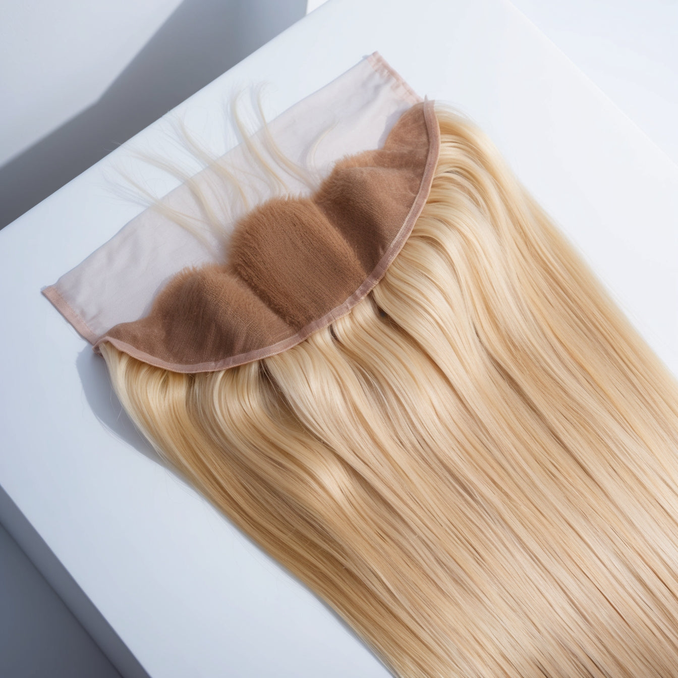 HD 613 Blonde Straight Frontal with 13x4 lace base, featuring silky, straight 100% human hair for a seamless and natural blonde finish.